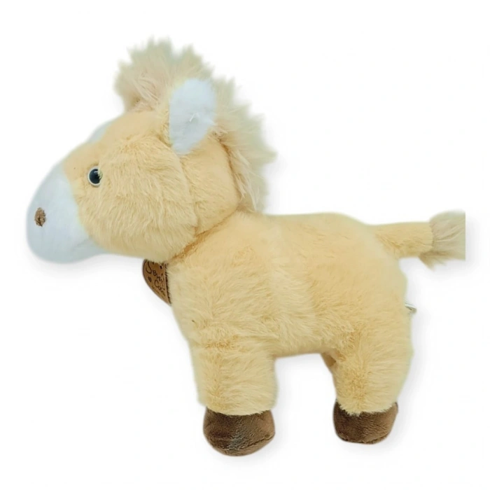 Peluş Hayvanlar Sesli 30 cm At - Açık Kahverengi - 1 ADET