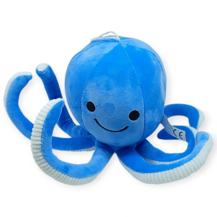 Peluş Sevimli Ahtapot 30 cm - Mavi - 1 ADET