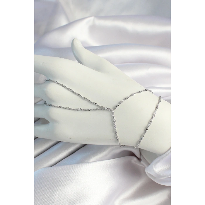 Pirinç Gümüş Renk Esnek Burgu Zincirli Şahmeran