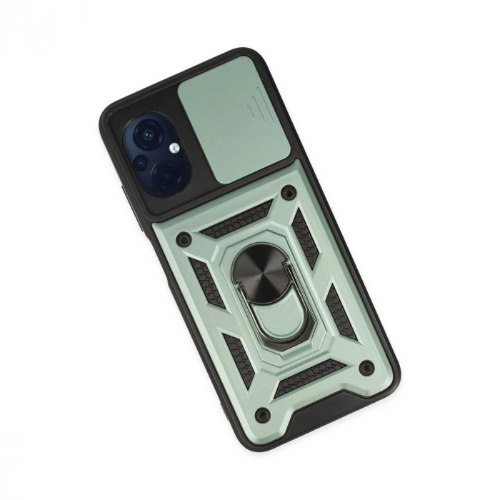 Po M5 Kılıf Pars Lens Yüzüklü  - Yeşil