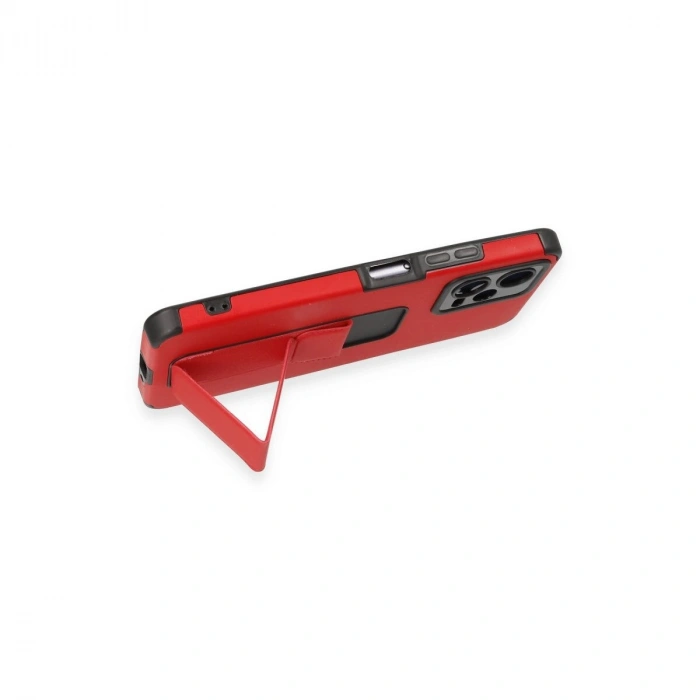 Po X5 5g Kılıf Mega Standlı  - Kırmızı
