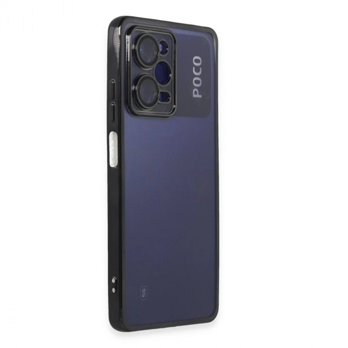 Po X5 Pro 5g Kılıf  Lensli  - Siyah