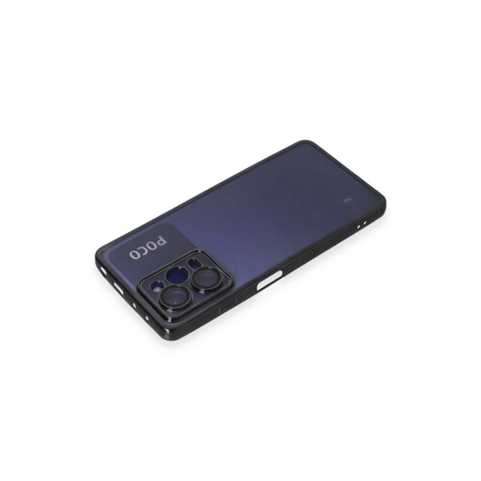 Po X5 Pro 5g Kılıf  Lensli  - Siyah