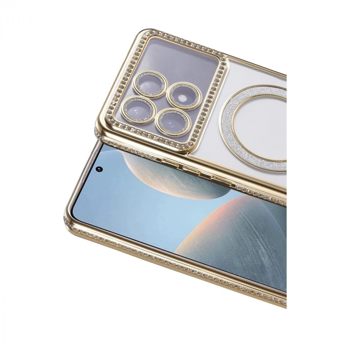 Po X6 Pro Joke Simli Magneticsafe Kılıf - Gold