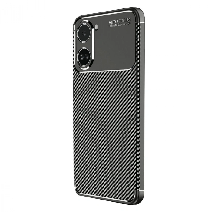 Po X7 Pro Kılıf Auto Fus Karbon Kapak - Siyah