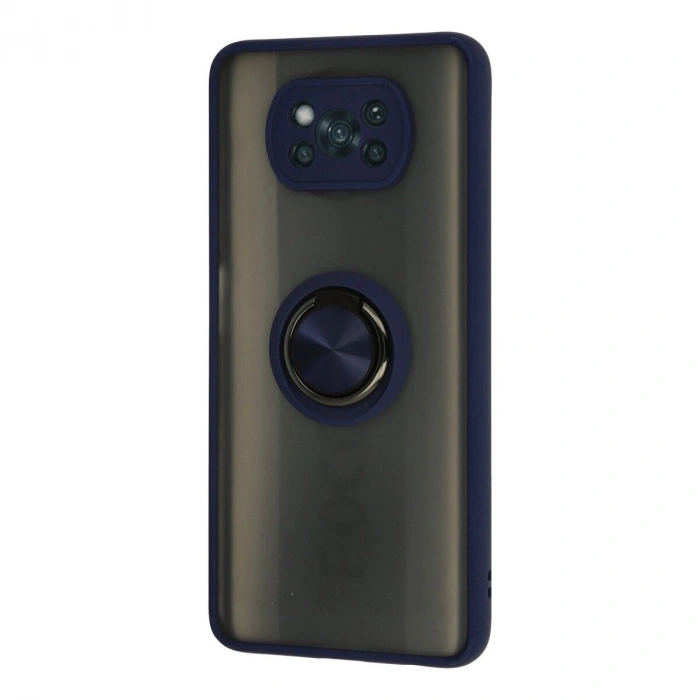Pohone X3 Kılıf Montreal Yüzüklü  Kapak - Lacivert
