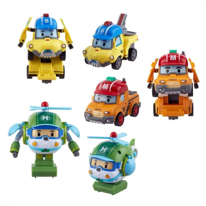 POLI ZR-915 Robar Poli Quick Transforming Mini Rescue Deluxe Set