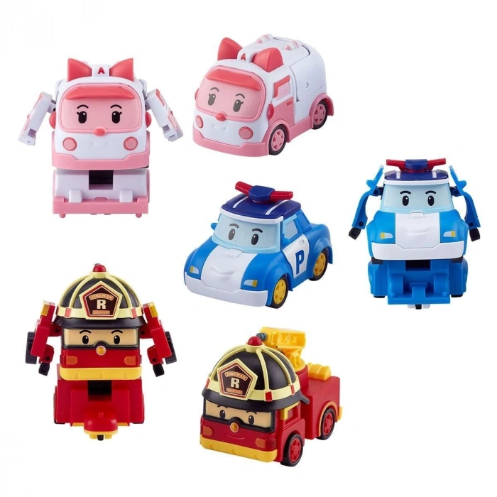 POLI ZR-915 Robar Poli Quick Transforming Mini Rescue Deluxe Set