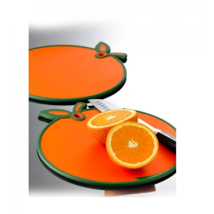 Portakal Figürlü Kaydırmaz Kesme Tahtası Doğrama Panosu