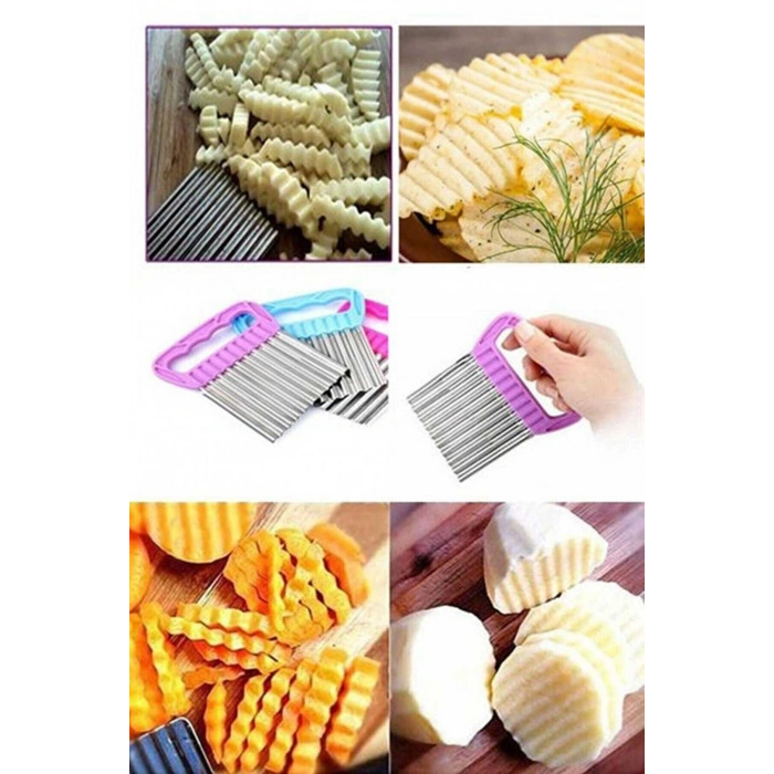 Pratik Cips Chopper Şekilli Sebze Meyve Ve Gıda Dilimleyici (74)