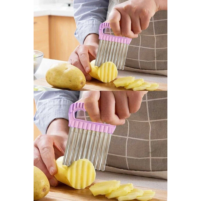 Pratik Cips Chopper Şekilli Sebze Meyve Ve Gıda Dilimleyici (74)