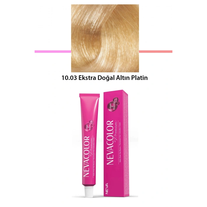 Premium 10.03 Ekstra Doğal Altın Platin  Kalıcı Krem Saç Boyası 50 G Tüp (74)
