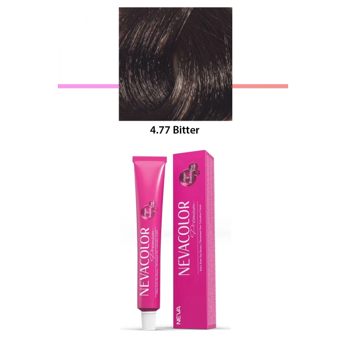 Premium 4.77 Bitter  Kalıcı Krem Saç Boyası 50 G Tüp (74)