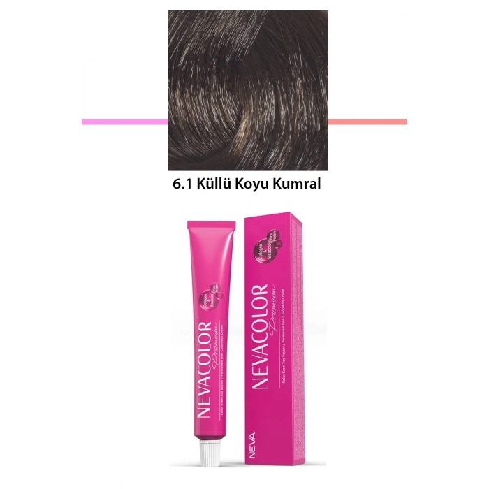Premium 6.1 Küllü Koyu Kumral  Kalıcı Krem Saç Boyası 50 G Tüp (74)