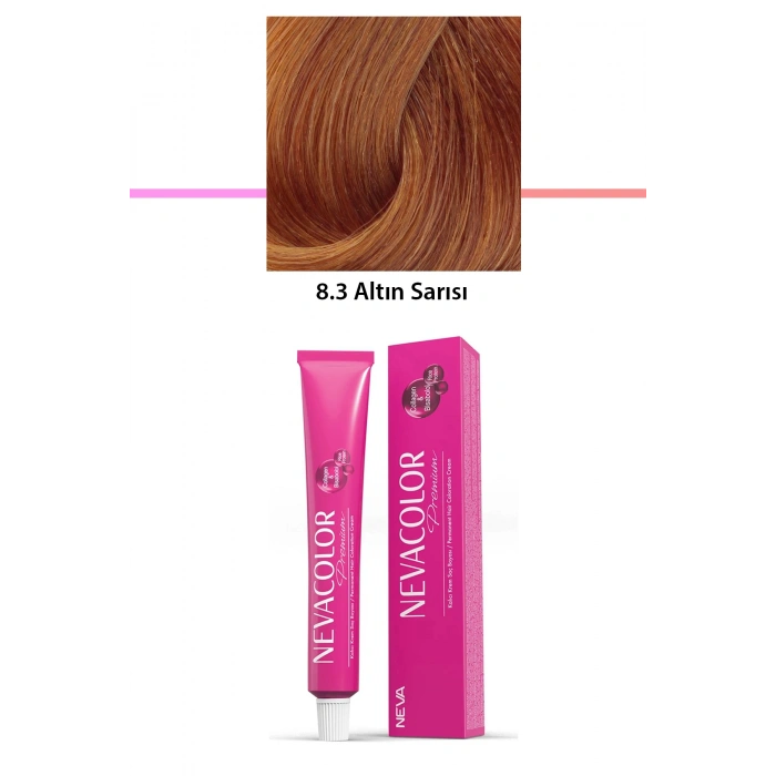 Premium 8.3 Altın Sarısı  Kalıcı Krem Saç Boyası 50 G Tüp (74)