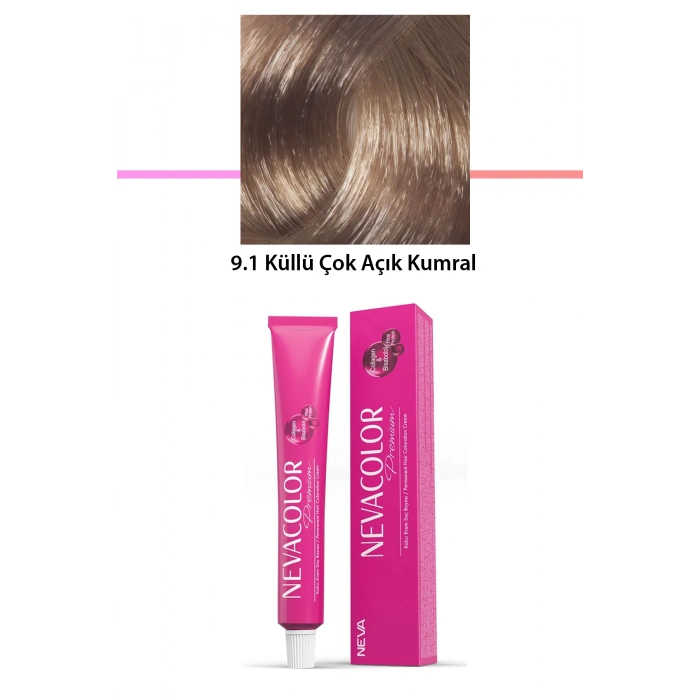 Premium 9.1 Küllü Çok Açık Kumral  Kalıcı Krem Saç Boyası 50 G Tüp (74)