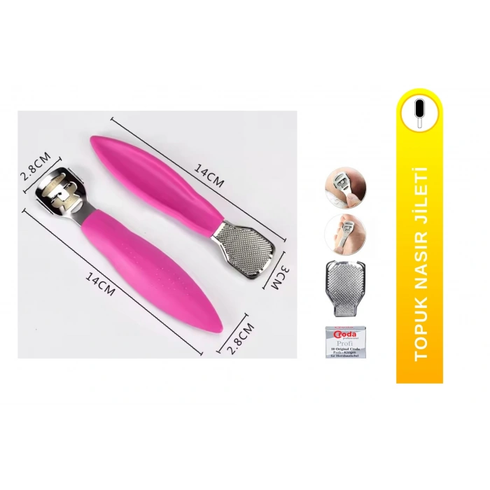 Profesyonel Nasır Raspası ve Paslanmaz Topuk Rendesi Ayak Bakım Seti