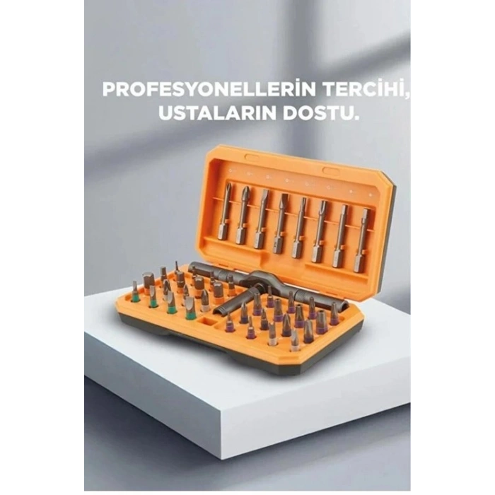 Profesyonel Tornida Seti 40 Parça Çok Uçlu Kapsamlı Tamir Seti Gri