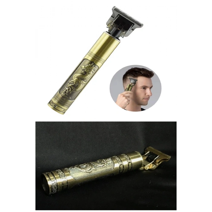 PS-033 Çelik Kasa Profesyonel T-bıçak  Sakal Ense Ve Çizim Tıraş Makinesi