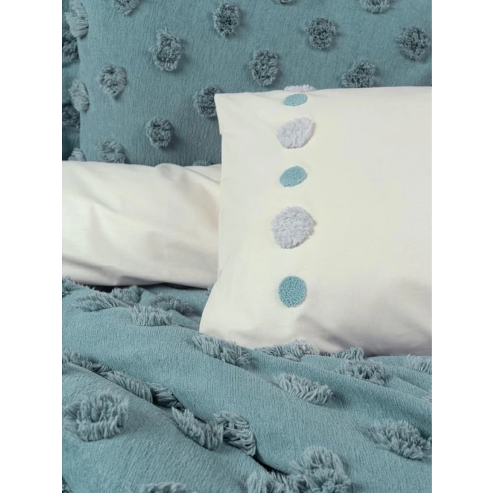 Ranforce Çift Kişilik Yatak Örtülü Nev Takımı Limi  Mint