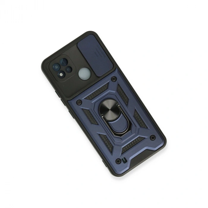 Realme C11 2021 Kılıf Pars Lens Yüzüklü  - Lacivert