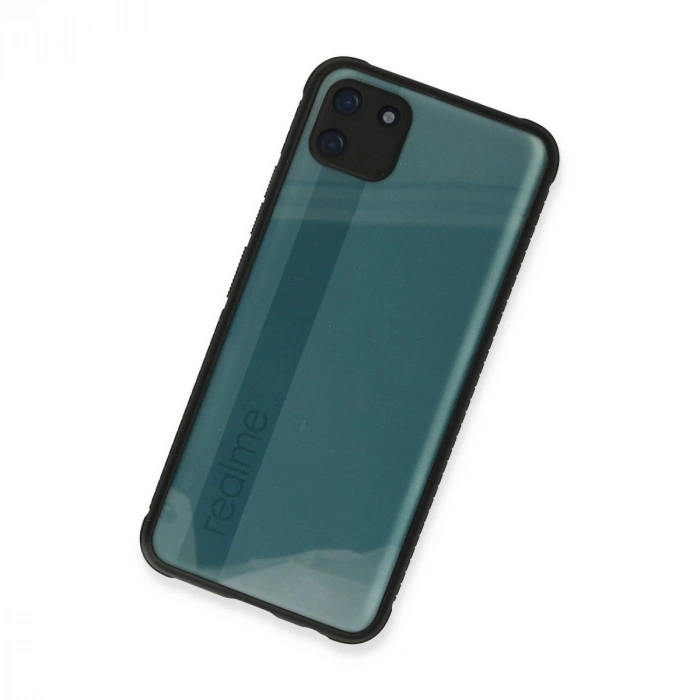 Realme C11 Kılıf Miami Şeffaf  - Siyah