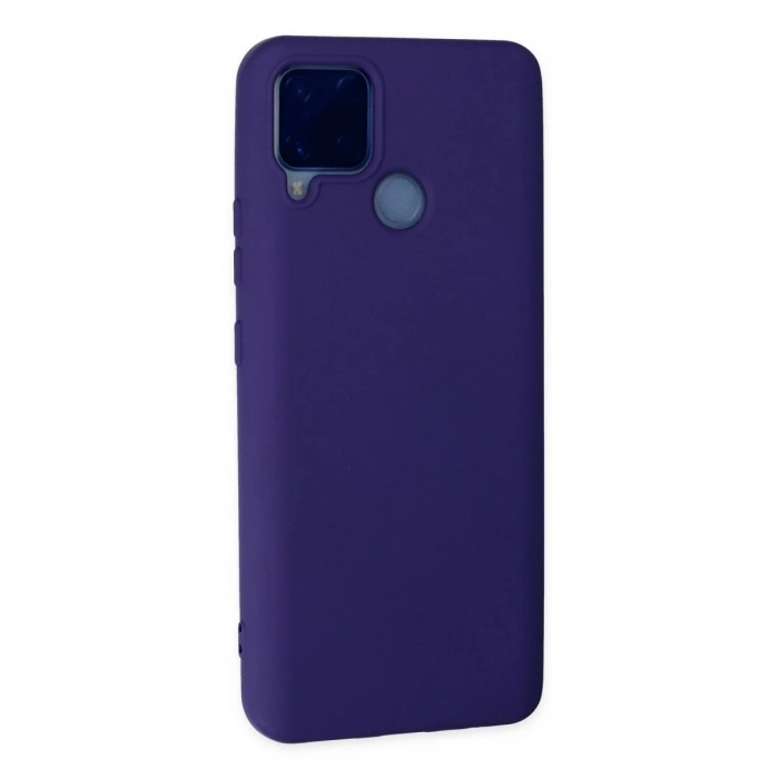 Realme C15 Kılıf Nano İçi Kadife  - Mor