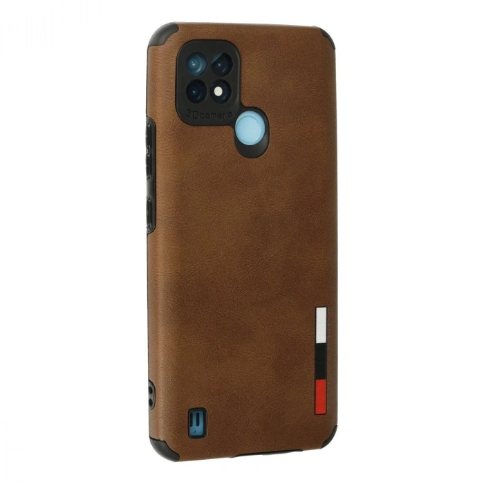 Realme C21 Kılıf Loop Deri  - Kahverengi