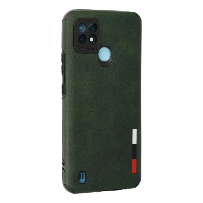 Realme C21 Kılıf Loop Deri  - Yeşil