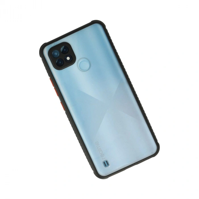 Realme C21 Kılıf Miami Şeffaf  - Siyah