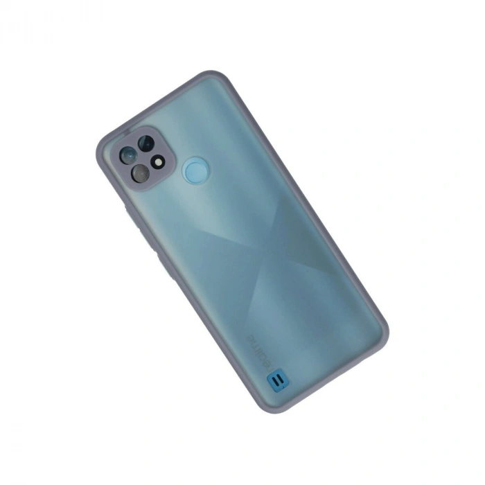 Realme C21 Kılıf Montreal  Kapak - Gri