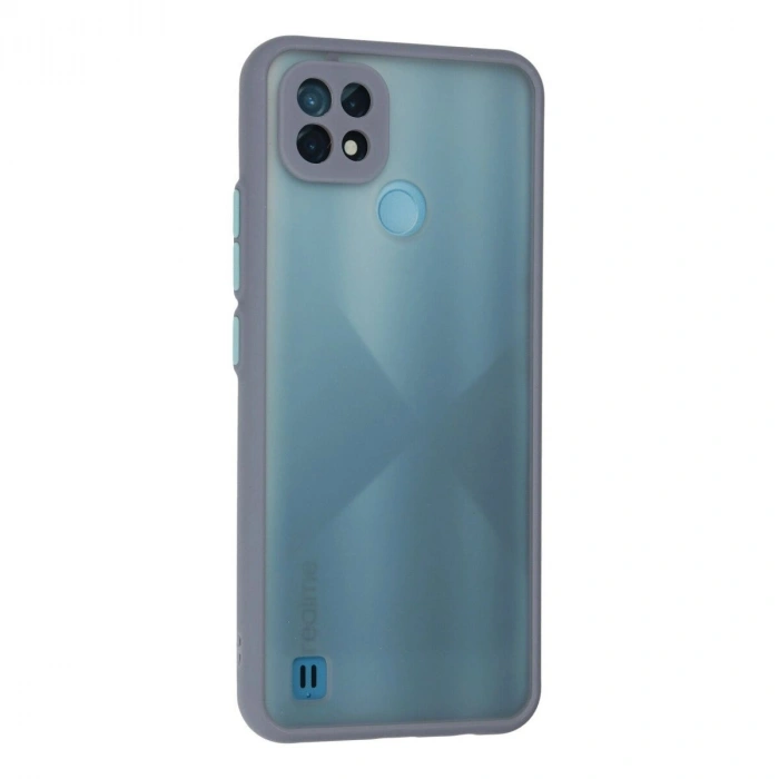 Realme C21 Kılıf Montreal  Kapak - Gri