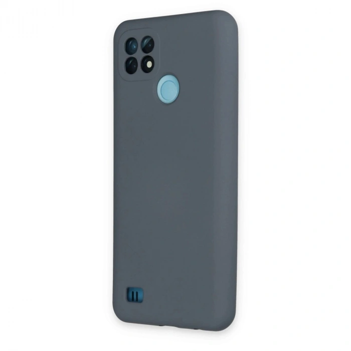 Realme C21 Kılıf Nano İçi Kadife  - Gri