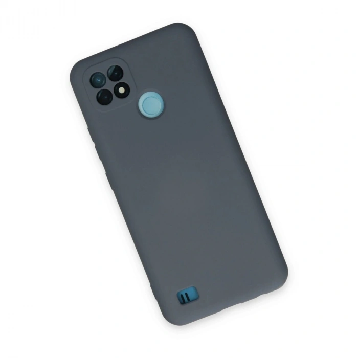 Realme C21 Kılıf Nano İçi Kadife  - Gri