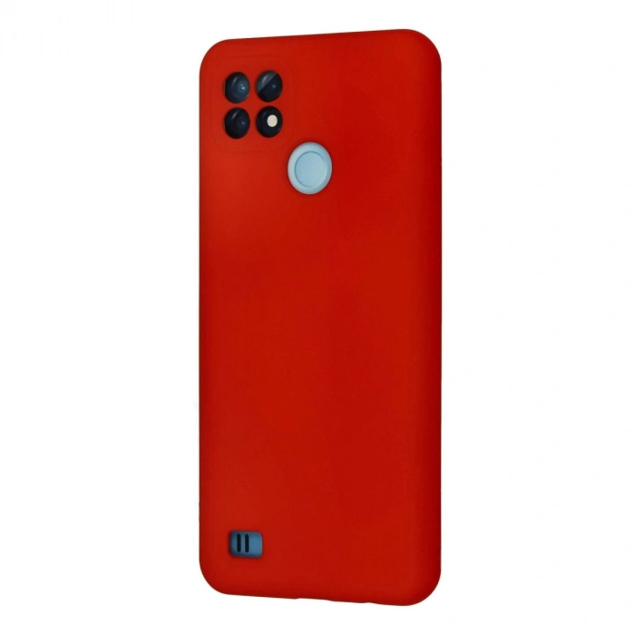 Realme C21 Kılıf Nano İçi Kadife  - Kırmızı