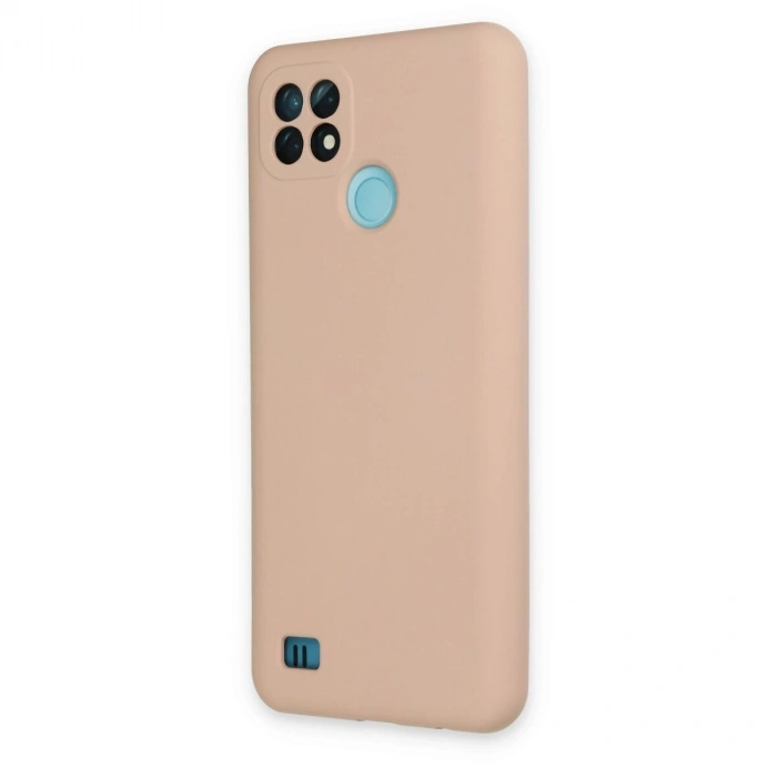 Realme C21 Kılıf Nano İçi Kadife  - Pudra