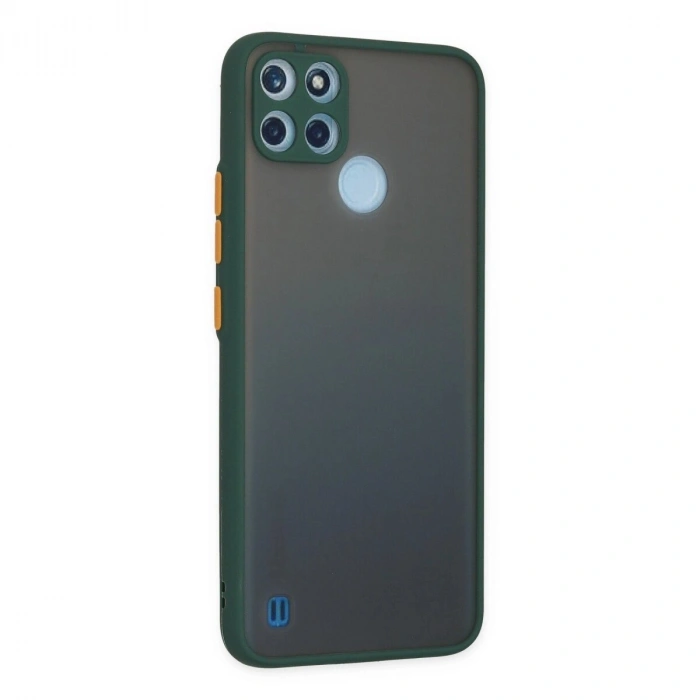 Realme C21y Kılıf Montreal  Kapak - Yeşil