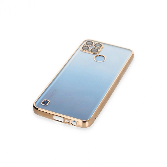 Realme C25y Kılıf  Lensli  - Gold