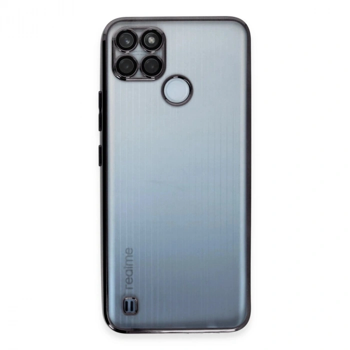 Realme C25y Kılıf  Lensli  - Siyah