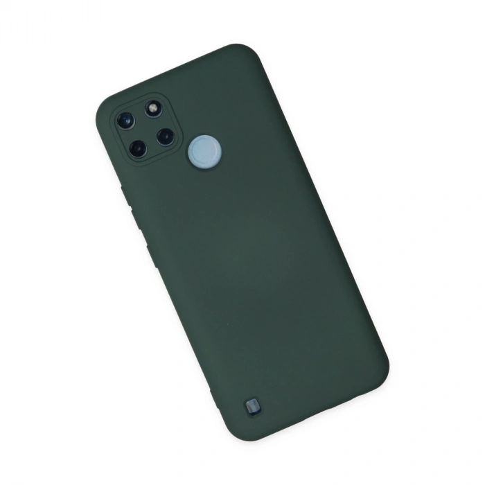 Realme C25y Kılıf Nano İçi Kadife  - Koyu Yeşil