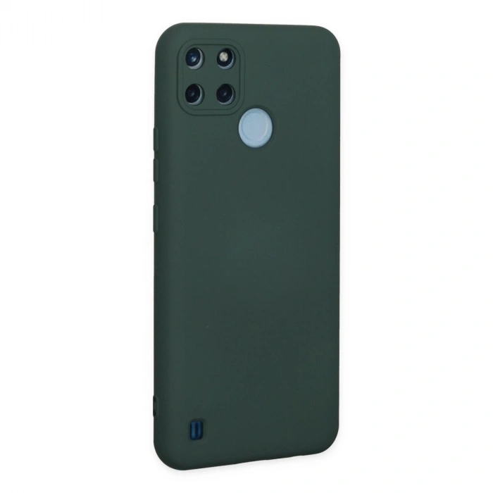 Realme C25y Kılıf Nano İçi Kadife  - Koyu Yeşil