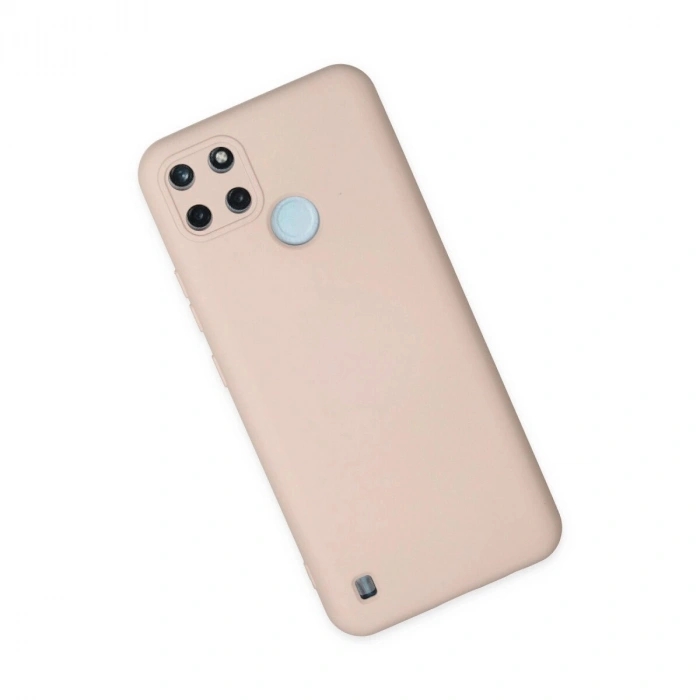 Realme C25y Kılıf Nano İçi Kadife  - Pudra