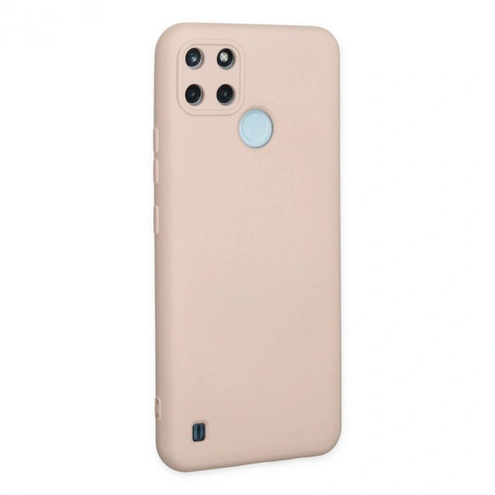 Realme C25y Kılıf Nano İçi Kadife  - Pudra