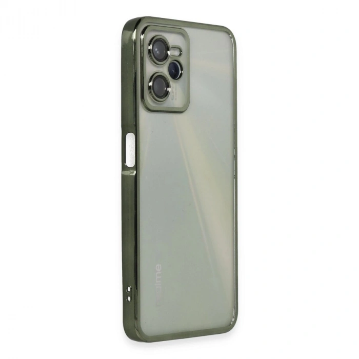 Realme C35 Kılıf  Lensli  - Yeşil