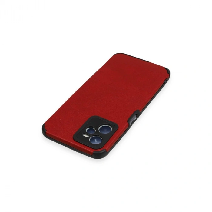 Realme C35 Kılıf Loop Deri  - Kırmızı