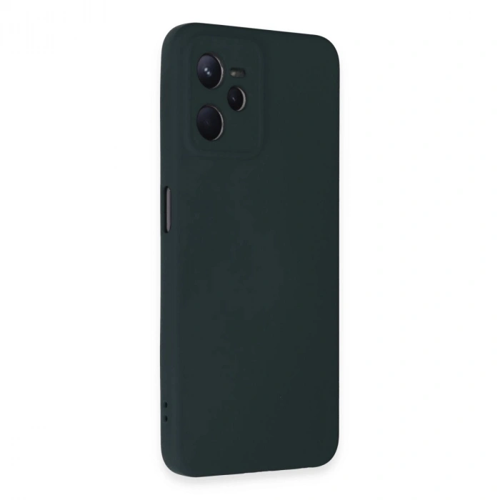 Realme C35 Kılıf Nano İçi Kadife  - Koyu Yeşil