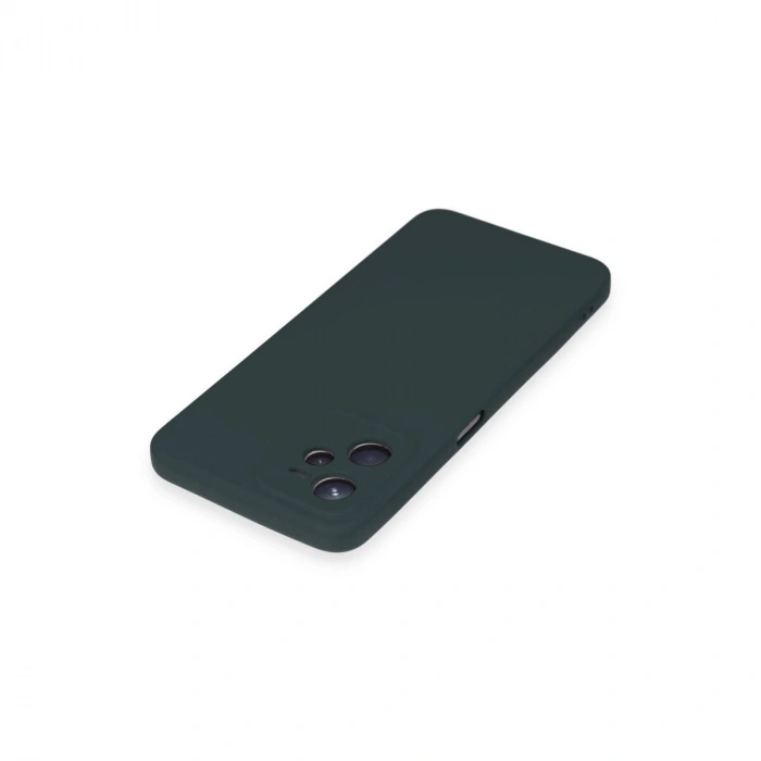 Realme C35 Kılıf Nano İçi Kadife  - Koyu Yeşil