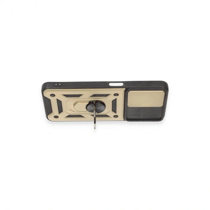 Realme C35 Kılıf Pars Lens Yüzüklü  - Gold