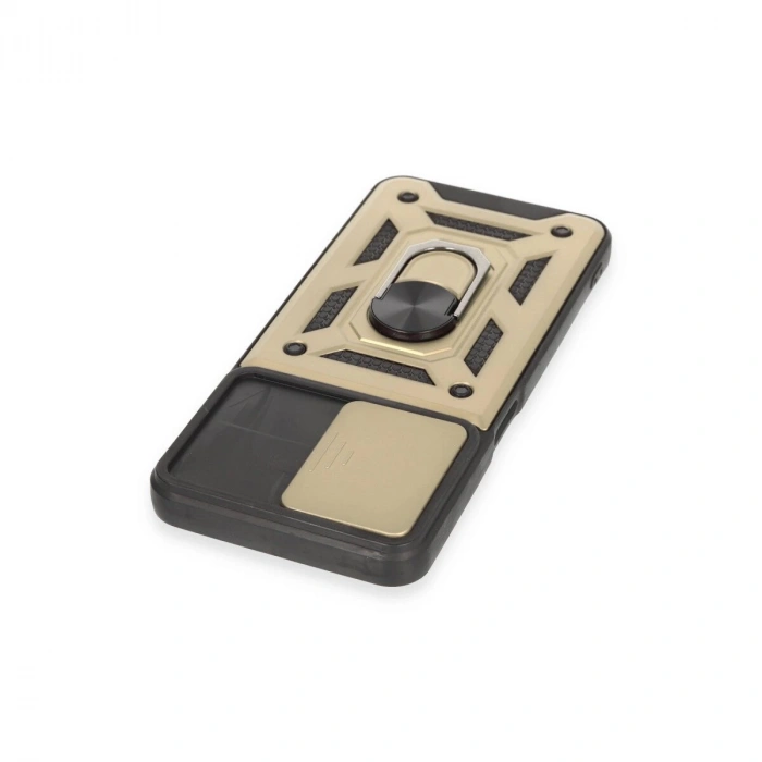 Realme C35 Kılıf Pars Lens Yüzüklü  - Gold
