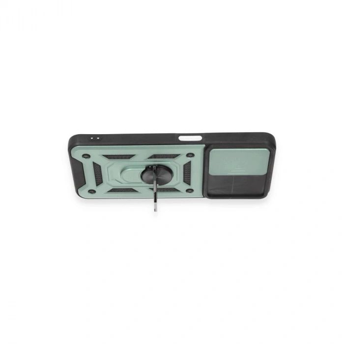 Realme C35 Kılıf Pars Lens Yüzüklü  - Yeşil